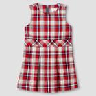 Toddler Girls' Woven Plaid Jumper - Cat & Jack Red
