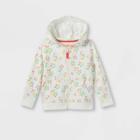 Toddler Girls' French Terry Zip-up Hoodie - Cat & Jack Cream