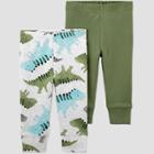 Baby Boys' 2pk Dino Pull-on Pants - Just One You Made By Carter's Green Newborn