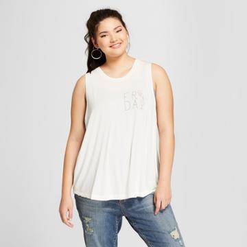 Fifth Sun Women's Plus Size Friday Graphic Tank Top - Fifth