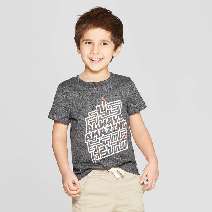 Toddler Boys' Short Sleeve Always Amazing T-shirt - Cat & Jack Black