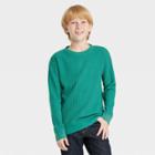 Boys' Thermal Crew Neck Shirt - Cat & Jack Green