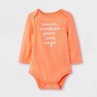 Baby Girls' 'mama Sunshine Peace Love Naps' Long Sleeve Bodysuit - Cat & Jack Pink Newborn