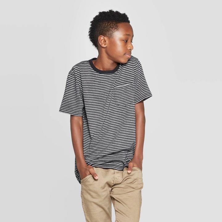 Petiteboys' Short Sleeve T-shirt - Cat & Jack Black S, Boy's,