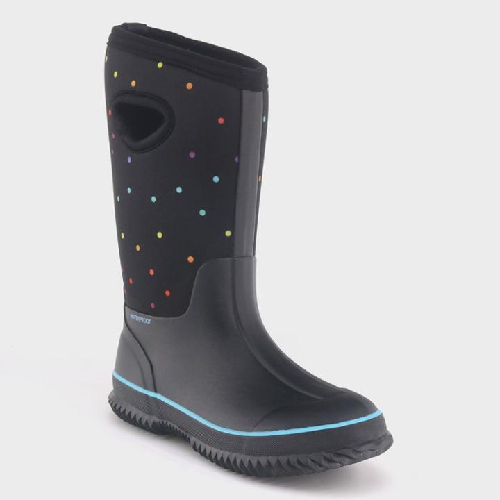 Girls' Polly Neoprene Winter Boots - Cat & Jack Black
