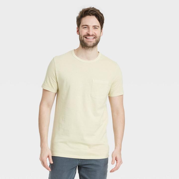 Men's Regular Fit Short Sleeve Crewneck T-shirt - Goodfellow & Co Green