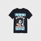 Boys' Disney Mickey Mouse 'happy Hanukkah' Short Sleeve Graphic T-shirt - Blue