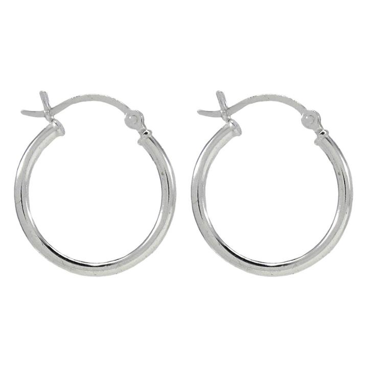 Distributed By Target Sterling Silver Round Thin Hoop Earring -