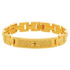 West Coast Jewelry Men's Gold Plated Stainless Steel Lord's Prayer Id Link Bracelet (12.5mm) - Gold