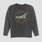 Extreme Concepts Boys' Nasa Long Sleeve Graphic T-shirt - Charcoal