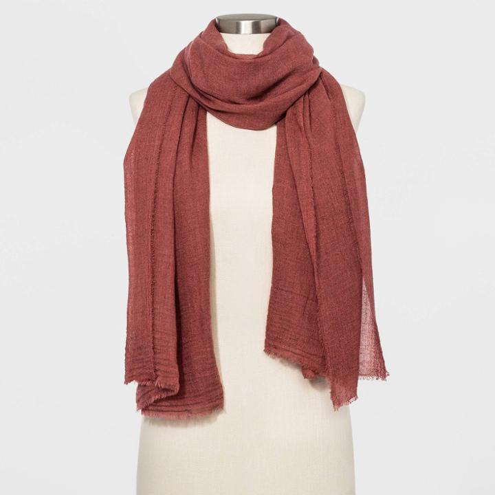 Women's Oblong Scarf- Universal Thread Red One Size, Women's
