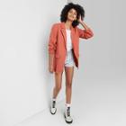 Women's Single Button Oversized Blazer - Wild Fable Coral