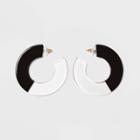 Sugarfix By Baublebar Two-tone Clear Acrylic Hoop Earrings - Black, Girl's