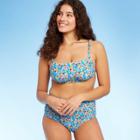 Juniors' Apron Front Bralette Bikini Top - Xhilaration Multi Floral D/dd Cup