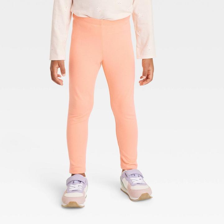Toddler Girls' Leggings - Cat & Jack Peach Orange