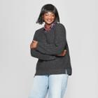 Women's Plus Size Pullover Sweater - Universal Thread Black