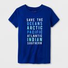 Girls' Save The Oceans Graphic Short Sleeve T-shirt - Cat & Jack Blue