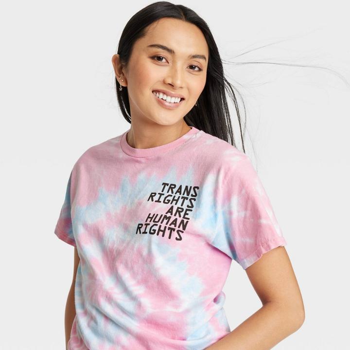 Ph By The Phluid Project Pride Adult Trans Rights Phluid Project Short Sleeve T-shirt - Pink