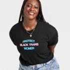 Ph By The Phluid Project Pride Adult Plus Size Protect Black Trans Women Phluid Project Short Sleeve T-shirt - Black