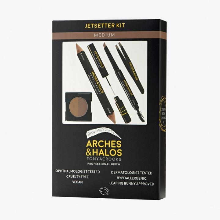 Arches & Halos Jetsetter Brow Kit Medium - 6pc, Adult Unisex