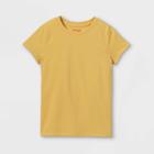 Girls' Short Sleeve T-shirt - Cat & Jack Light Mustard Yellow