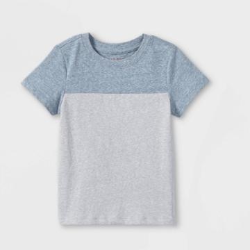Toddler Boys' Colorblock Jersey Knit Short Sleeve T-shirt - Cat & Jack Blue