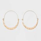 Target Hammered And Wire Crescent Hoop Earrings - Universal Thread Gold, Women's