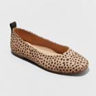 Women's Blanca Leopard Print Ballet Flats - Universal Thread Brown