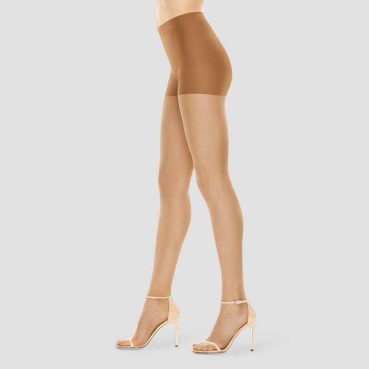 Hanes Premium Women's Perfect Nudes Control Top Silky Ultra Sheer Pantyhose - Caramel 3x/4x,