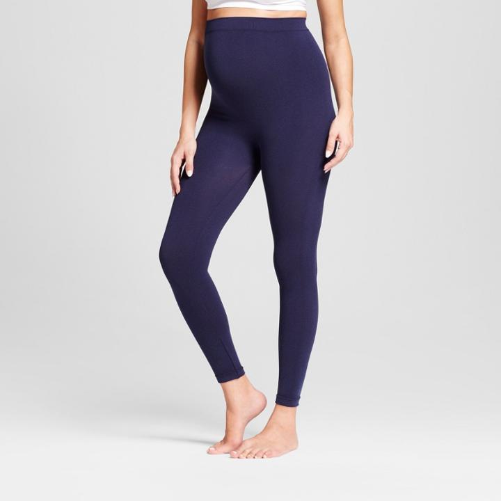 Maternity Seamless Belly Leggings - Isabel Maternity By Ingrid & Isabel Indigo S/m, Women's, Blue