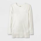 Men's Relaxed Fit Long Sleeve Thermal Underwear Shirt - Goodfellow & Co Cream