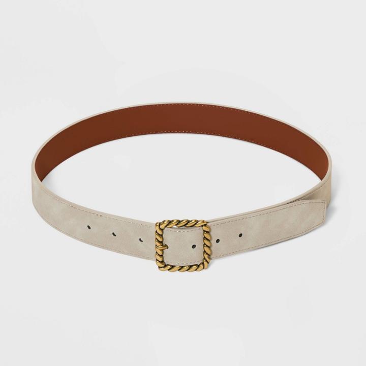 Women's Buckle Belt - Universal Thread Taupe