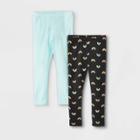 Toddler Girls' 2pk Rainbow & Sparkle Leggings - Cat & Jack
