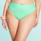 Women's Plus Size High Waist Ribbed Bikini Bottom - Stoney Clover Lane X Target