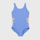 Girls' Catching Summer Vibes One Piece Swimsuit - Art Class Blue