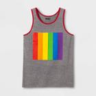 Mad Engine Pride Adult Human Tank Top - Charcoal Heather S, Adult Unisex, Gray Red