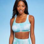 Women's Scoop Neck Bralette Bikini Top - Kona Sol Blue D/dd Cup