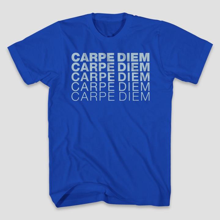 Mad Engine Men's Carpe Diem Short Sleeve Graphic T-shirt - Royal