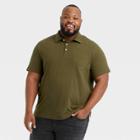 Men's Big & Tall Standard Fit Short Sleeve Collared Polo T-shirt - Goodfellow & Co Green