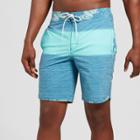 Men's 9 Floral Accents Board Shorts 10 - Goodfellow & Co Green Curacao