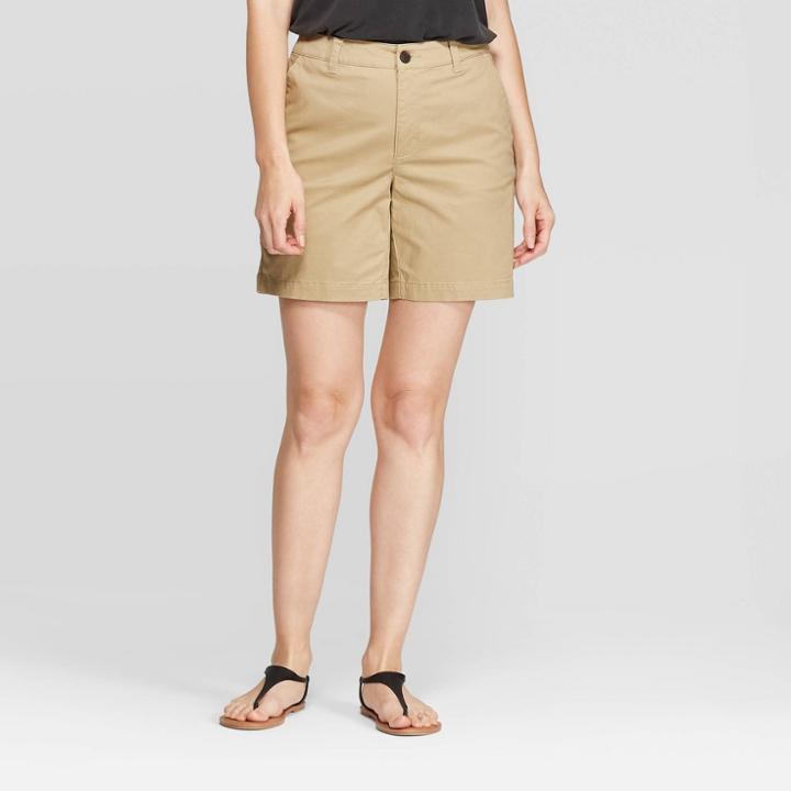 Target Women's 7 Chino Shorts - A New Day Tan