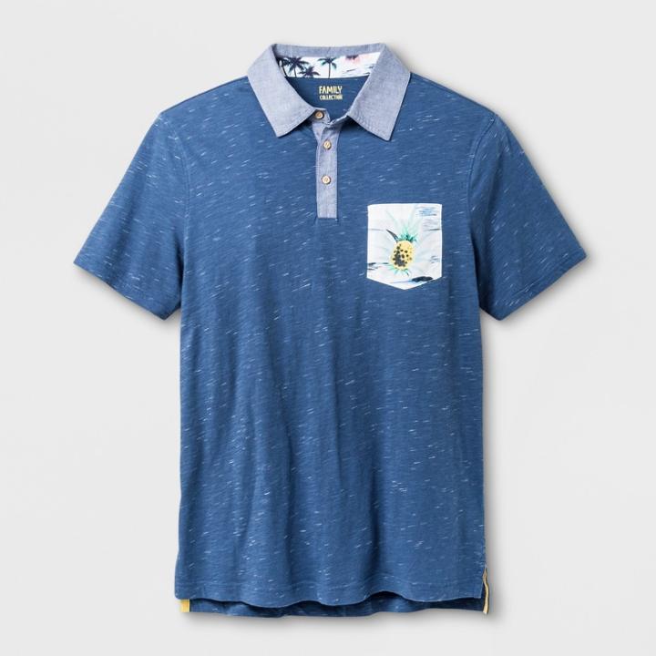 Men's' Genuine Kids From Oshkosh Contrast Pocket Short Sleeve Polo Shirt - Blue 3x