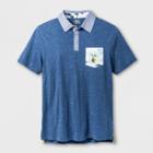 Men's' Genuine Kids From Oshkosh Contrast Pocket Short Sleeve Polo Shirt - Blue 3x