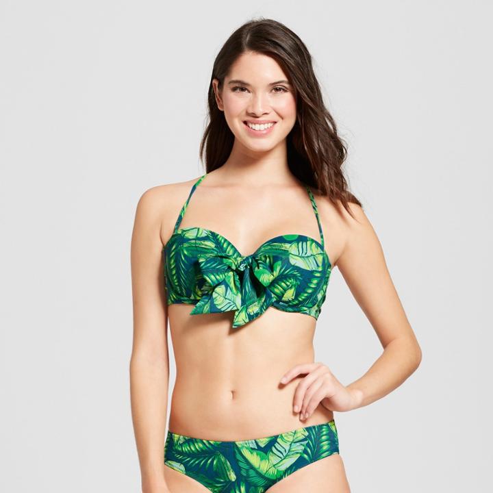 Women's Vacay Light Lift Bow Bikini Top - Shade & Shore Palm Print