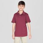 Boys' Short Sleeve Interlock Polo Shirt - Cat & Jack Burgundy (red)