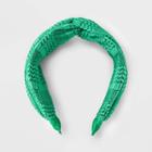 Twisted Crochet Headband - A New Day Green