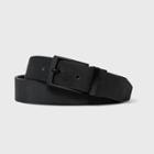 Men's Reversible Emboss Textured Buckle Belt - Goodfellow & Co Black