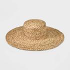 Women's Hand Weaved Straw Boater Hat - Universal Thread Natural