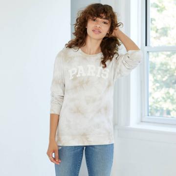 Fifth Sun Women's Paris Graphic Sweatshirt - White