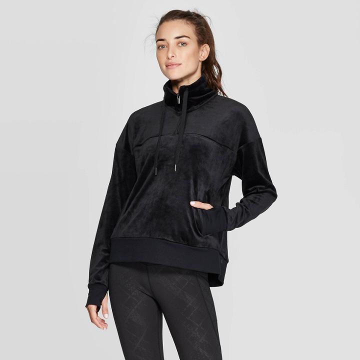 Women's Training Cozy Quarter Zip Pullover - C9 Champion Black M,